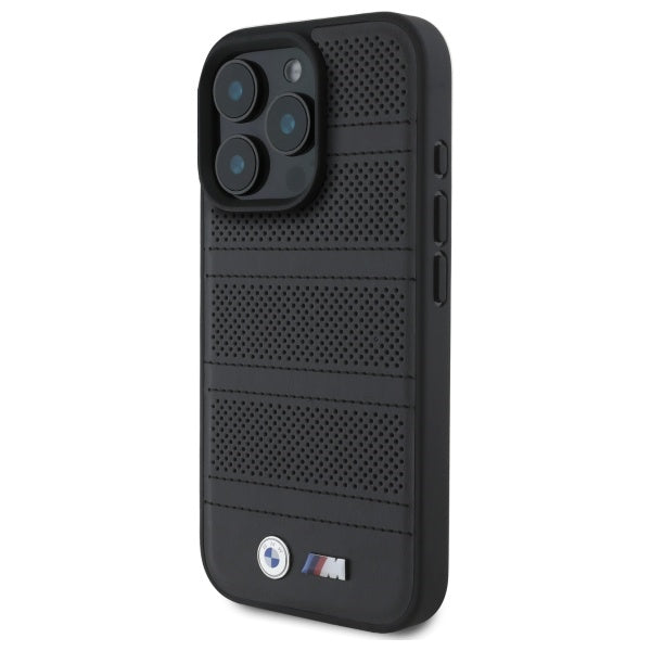 BMW M Perforated And Stitched Line MagSafe case for iPhone 16 Pro Max - black