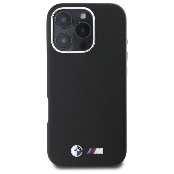 BMW M Smooth Full Wrapped Metal MagSafe Case for iPhone 16 Pro - Black
