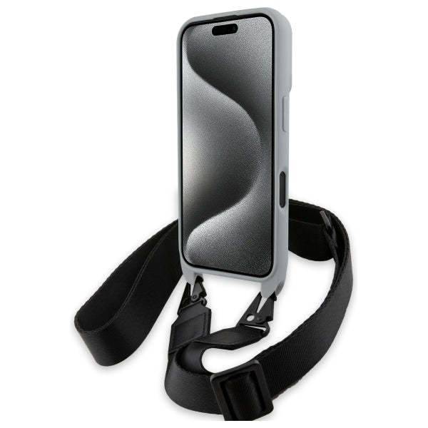 BMW M Edition Carbon Stripe &amp; Strap iPhone 16 Case - Gray
