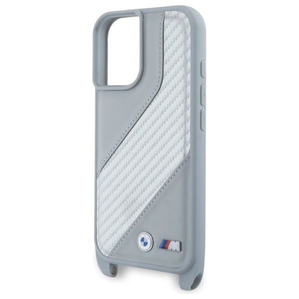 BMW M Edition Carbon Stripe &amp; Strap iPhone 16 Case - Gray