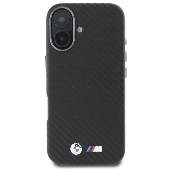 BMW Carbon Wrapped Metal iPhone 16 Case - Black