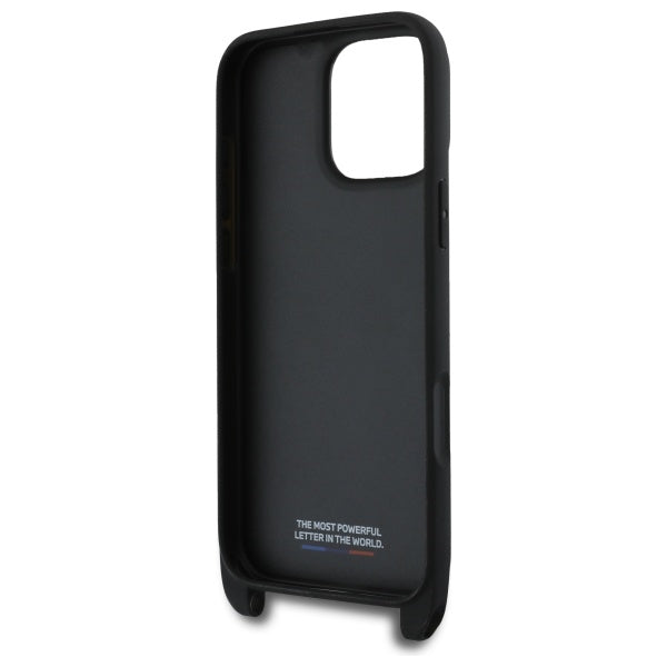 BMW M Edition Carbon Stripe &amp; Strap Case for iPhone 16 Pro Max - Black