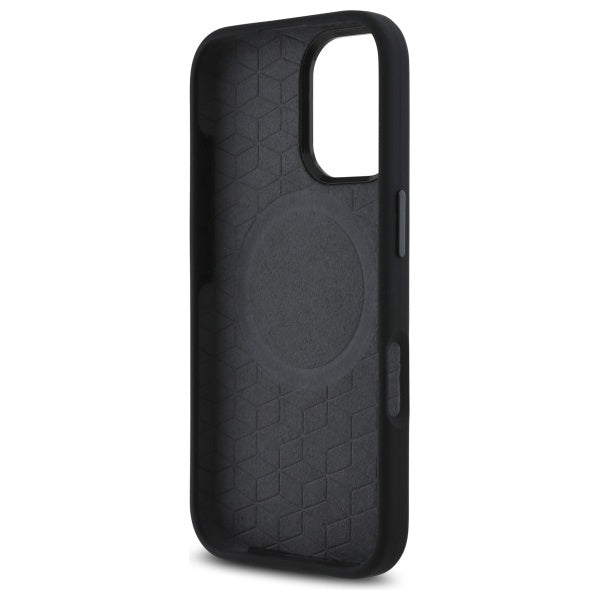 BMW M Silicone Printed Ring MagSafe iPhone 16 Case - Black
