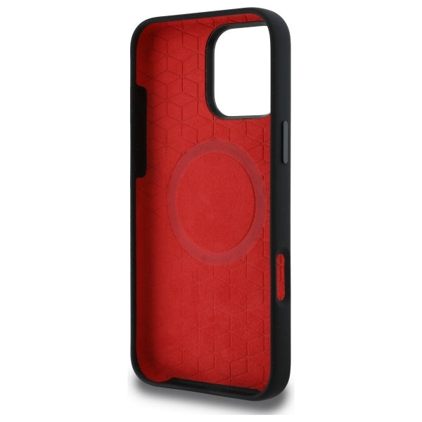 BMW Silicone Middle Stripe MagSafe Case for iPhone 16 Pro Max - Black