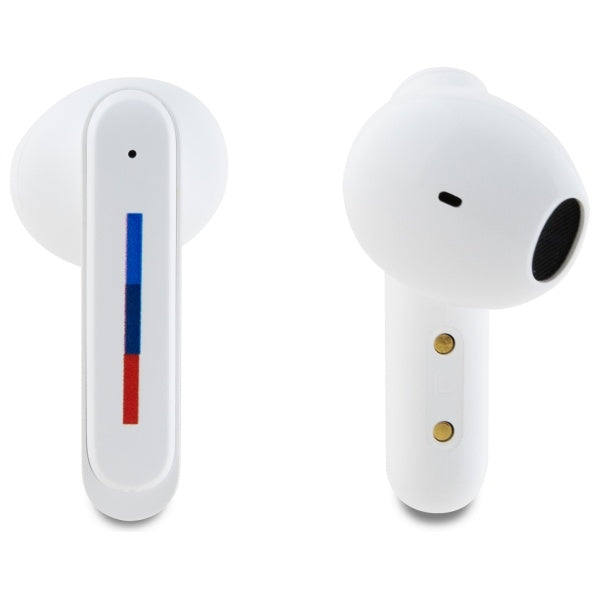 BMW Bluetooth headphones BMBEMIATP20LOH TWS + docking station white/white Printed Logos