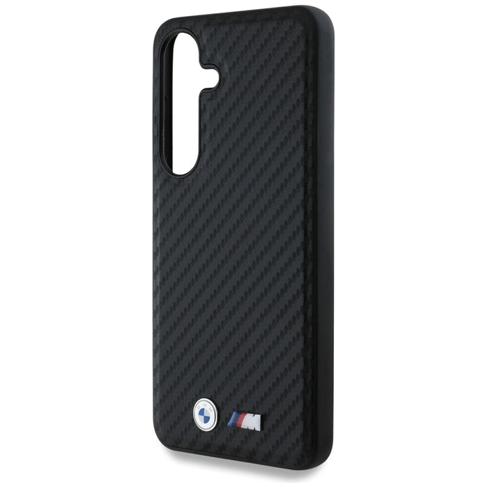BMW Leather Carbon MagSafe Case for Samsung Galaxy S25 - Black