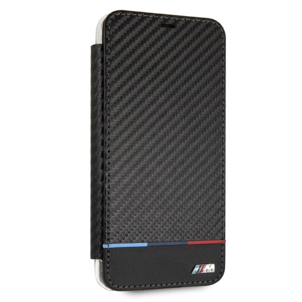 BMW Carbon Tricolor Stripe iPhone XS Max Case - Black