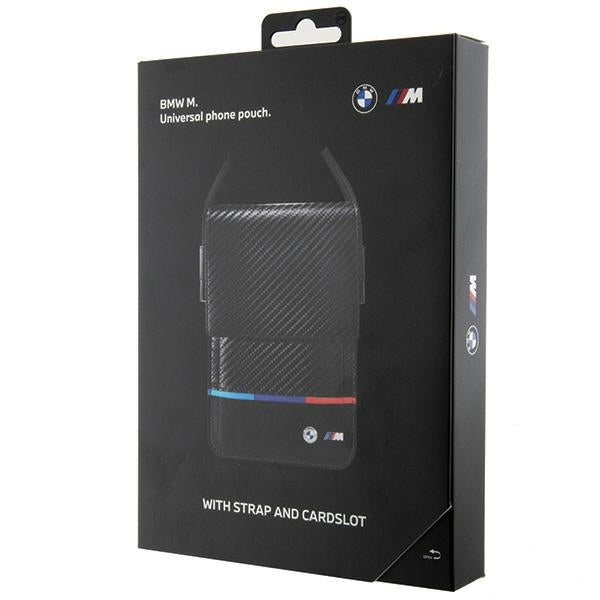 BMW Carbon Tricolor Line Wallet Bag - Black