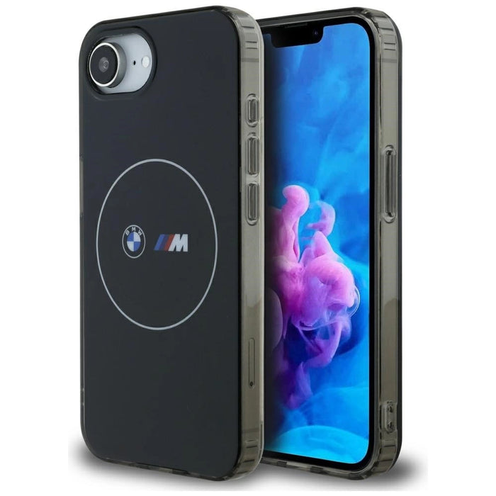 BMW IML Metal White Circle MagSafe iPhone 16e Case - Black