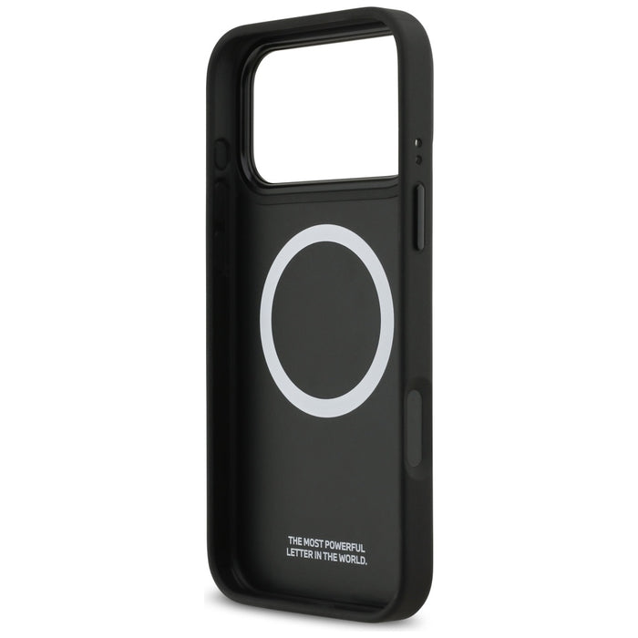 BMW M Tricolor Metal Logo MagSafe Case for iPhone 17 Pro Max - Gray