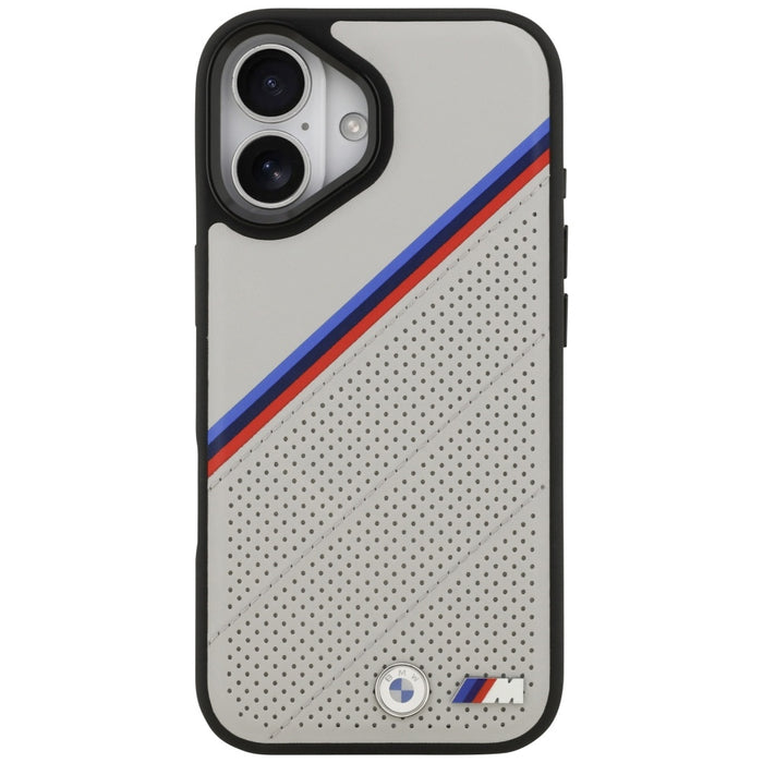 BMW M Tricolor Metal Logo MagSafe Case for iPhone 17 - Gray