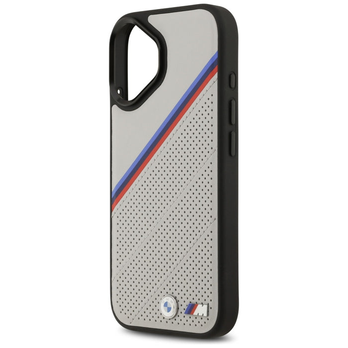 BMW M Tricolor Metal Logo MagSafe Case for iPhone 17 - Gray