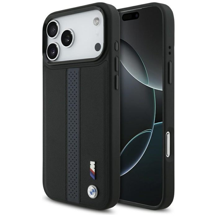 BMW M Perforated Stripe Logo MagSafe Case for iPhone 17 Pro Max - Blue