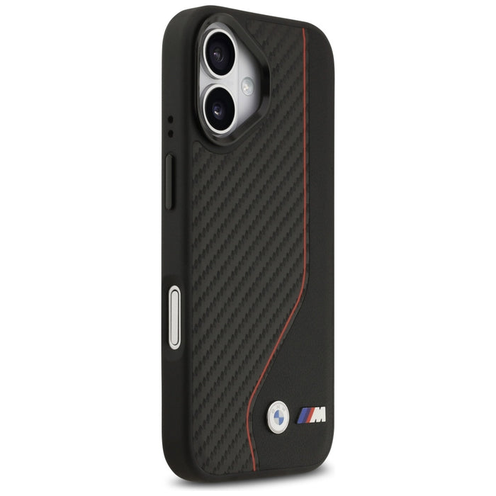 BMW M Carbon Line &amp; Logo MagSafe Case for iPhone 17 - Red