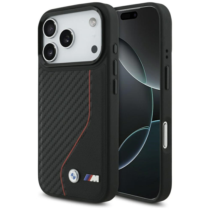 BMW M Carbon Line &amp; Logo MagSafe Case for iPhone 17 Pro - Red