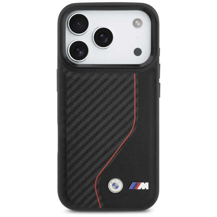 BMW M Carbon Line &amp; Logo MagSafe Case for iPhone 17 Pro - Red