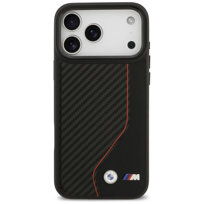 BMW M Carbon Line &amp; Logo MagSafe Case for iPhone 17 Pro Max - Red