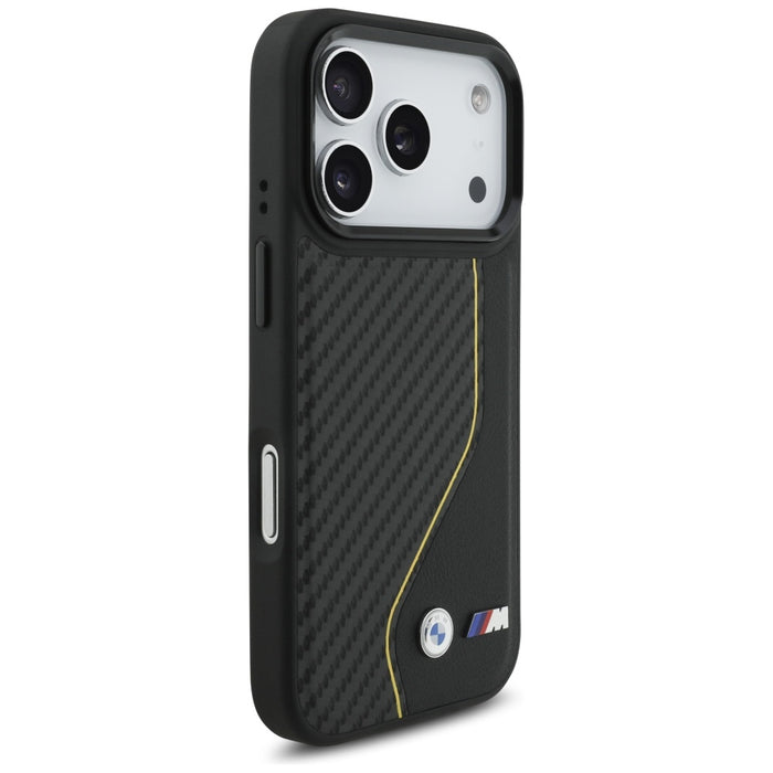 BMW M Carbon Line &amp; Logo MagSafe Case for iPhone 17 Pro - Yellow