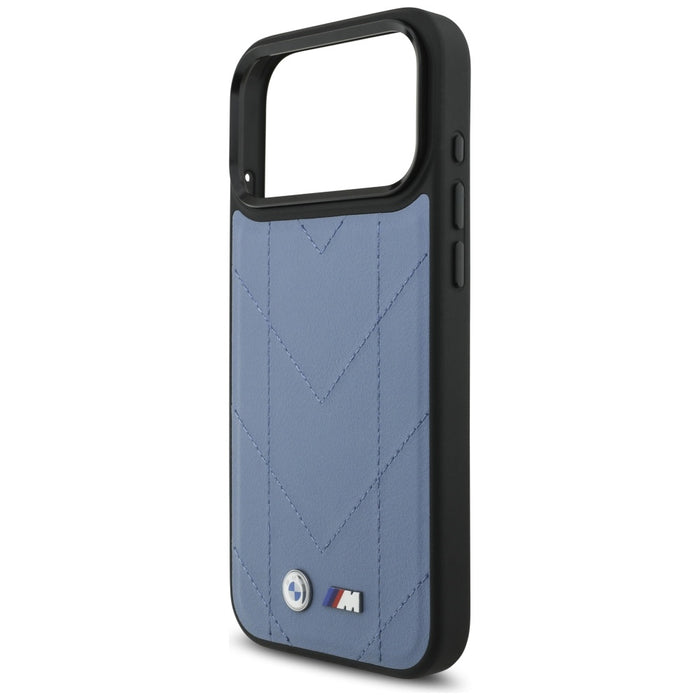 BMW M Quilted Logo MagSafe Case for iPhone 17 Pro Max - Blue