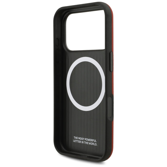 BMW M FW Metal Logo MagSafe Case for iPhone 17 Pro - Red