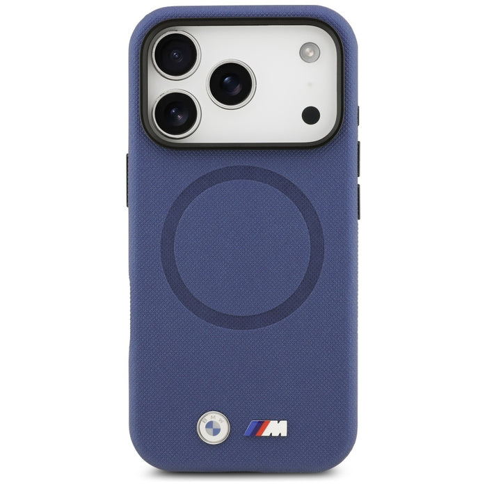 BMW M FW Metal Logo MagSafe Case for iPhone 17 Pro - Navy Blue