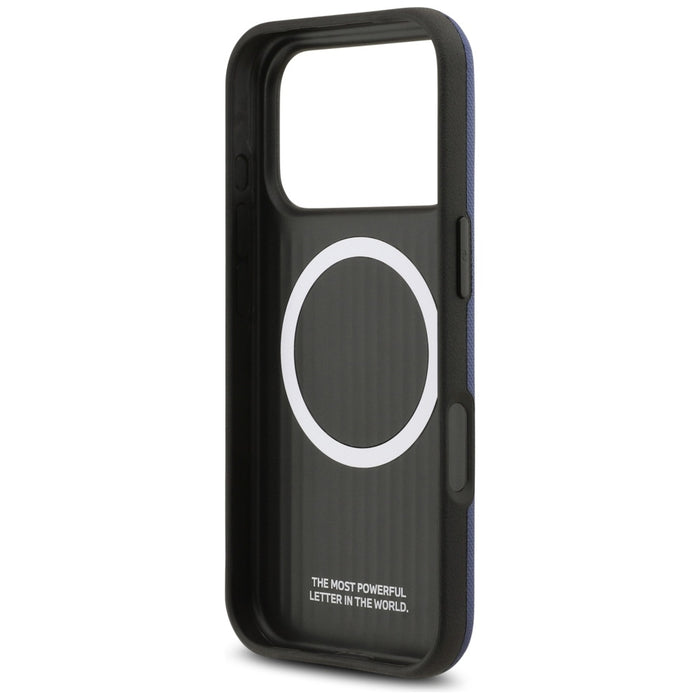 BMW M FW Metal Logo MagSafe Case for iPhone 17 Pro - Navy Blue