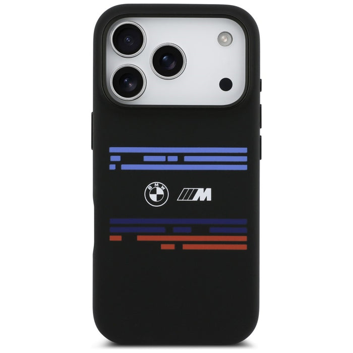 BMW M Silicon Horizontal Line MagSafe Case for iPhone 17 Pro - Black