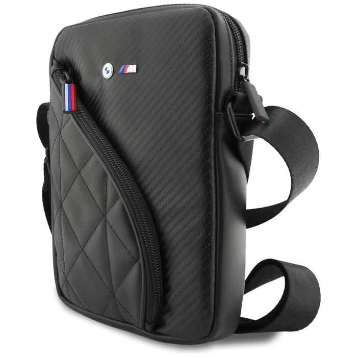 BMW Carbon Pockets &amp; Metal Logo 8" Tablet Bag - Black