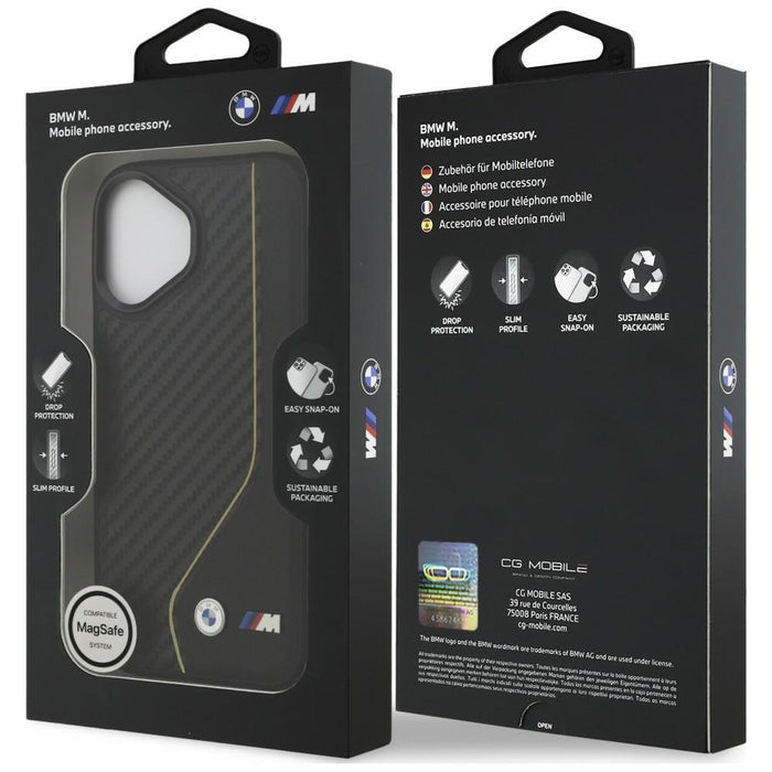 BMW M Carbon Line &amp; Logo MagSafe Case for iPhone 17 - Yellow
