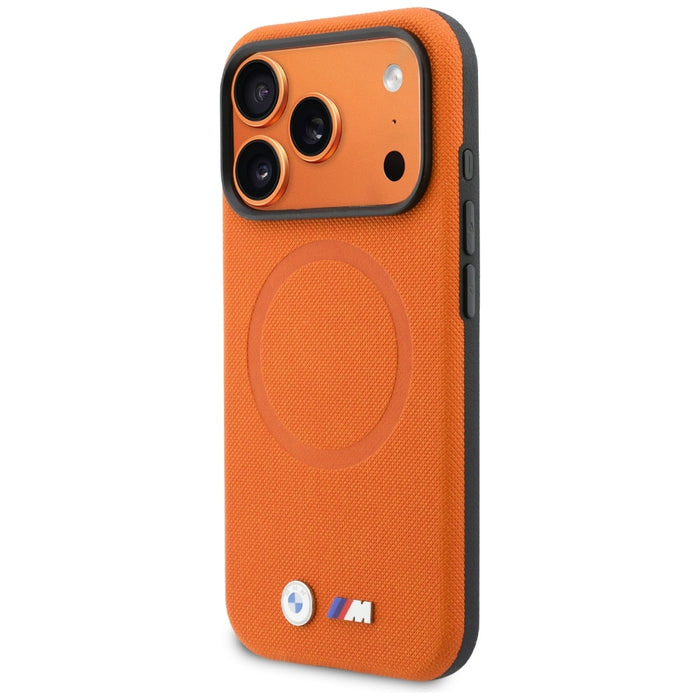 BMW M FW Metal Logo MagSafe Case for iPhone 17 Pro Max - Orange