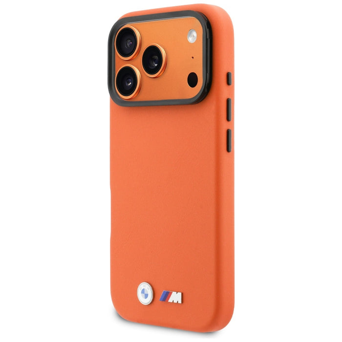 BMW M Metal Logo MagSafe Case for iPhone 17 Pro Max - Orange