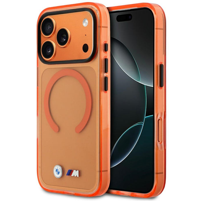 BMW M IML Metal Logos MagSafe Case for iPhone 17 Pro Max - Pro Orange
