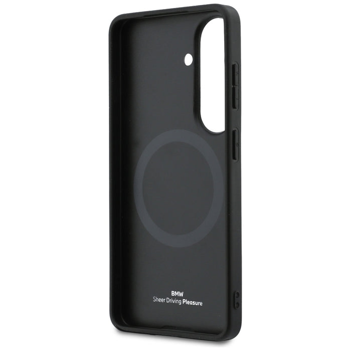 BMW Leather Hot Stamp MagSafe Case for Samsung Galaxy S26 - Black