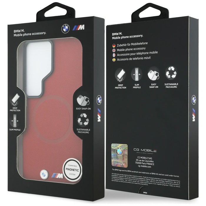 BMW M Metal Logo MagSafe Case for Samsung Galaxy S26 Ultra - Red