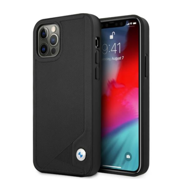 BMW Leather Deboss Case for iPhone 12 Pro Max - Black