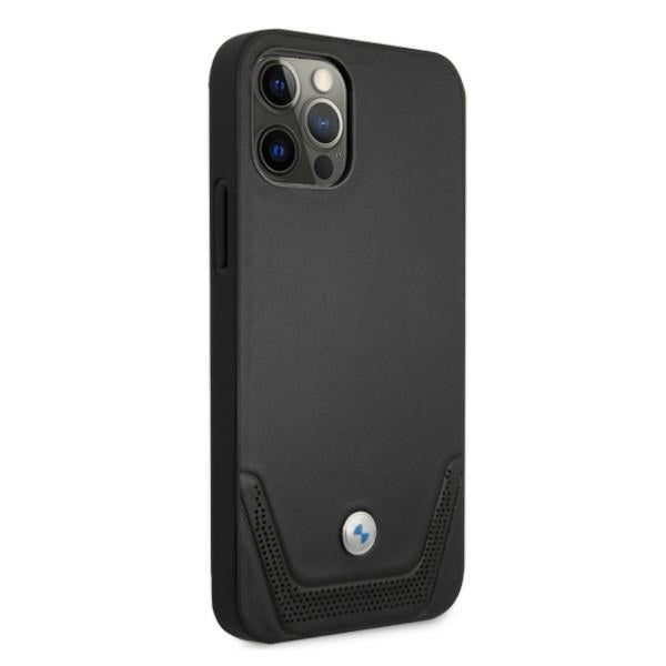 BMW Leather Perforate Case for iPhone 12 Pro Max - Black