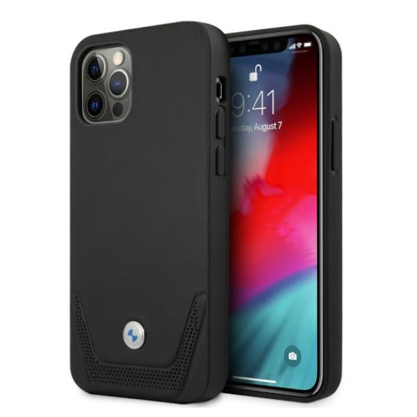 BMW Leather Perforate Case for iPhone 12 / iPhone 12 Pro - Black