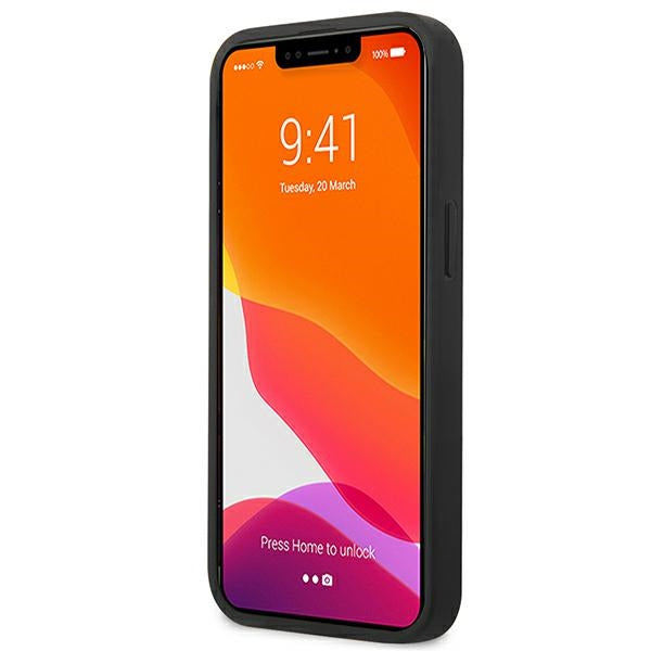 BMW Leather Curve Perforate Case for iPhone 13 mini - Red