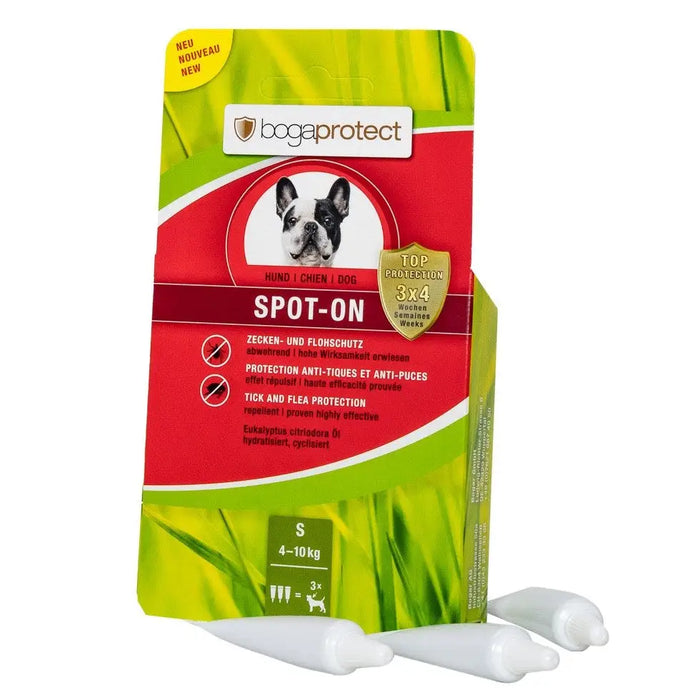 BOGAR Bogaprotect® Spot-on S (4-10 kg) - drops against fleas and ticks for dogs – 3x1.2 ml - Supplements and medicated