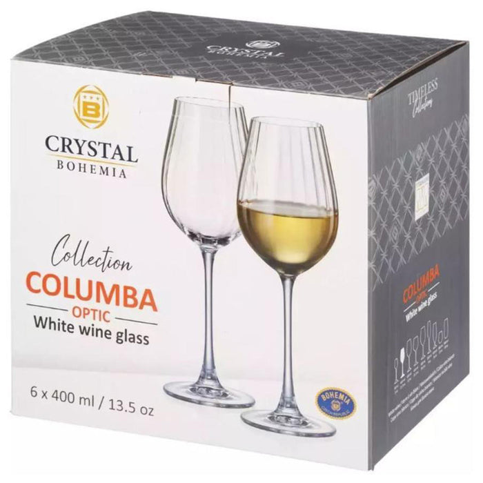 WINE GLASS 400 ML 6 PCS BOHEMIA OPTIC