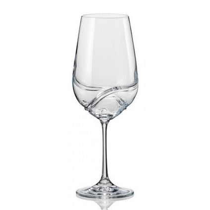 RED WINE GLASS 350ML 2PCS TURBULENCE BOHEMIA