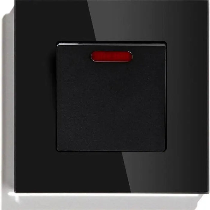 BOILER SWITCH 45A FRAME GLASS BLACK LUXON - Електроапаратура и табла<<<Електроматериали<<<Praktiker&&&Електроапаратура