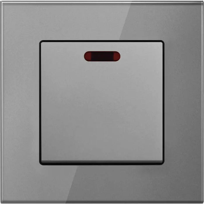 BOILER SWITCH 45A FRAME GLASS GREY LUXON - Електроапаратура и табла<<<Електроматериали<<<Praktiker&&&Електроапаратура и