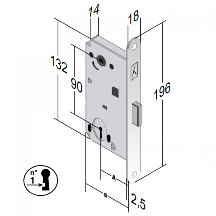 MAGNETIC LOCK OK FORTY NG RB MATT CHROME