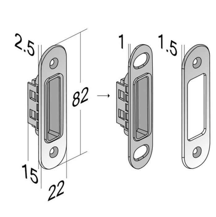 MAGNETIC LOCK OK FORTY NG RB MATT CHROME