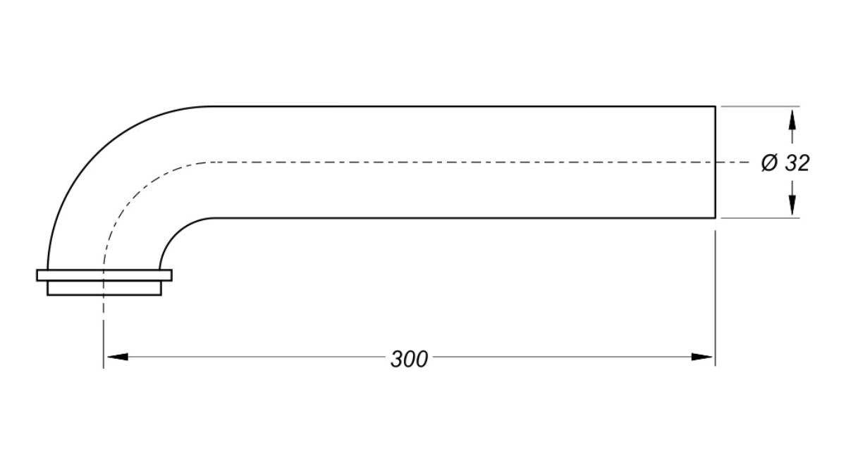 EXTENSION FOR SYPHON 30 CM F32 ELBOW BERT