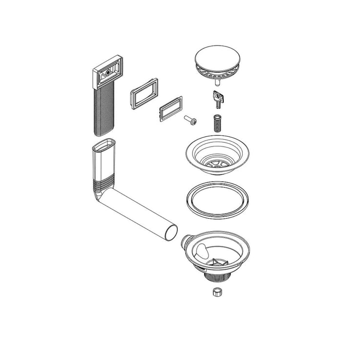 CLICK KITCHEN SINK OVERFLOW TRAP