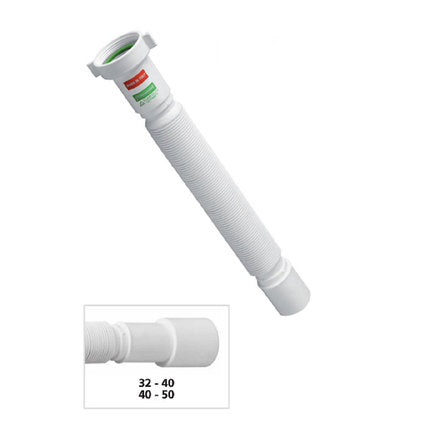 CORRUGATED PIPE 11/2 PLASTIC. NUT BONOMINI