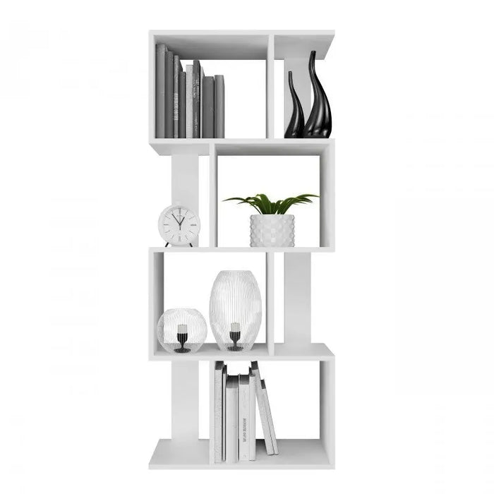 Bookcase FIESTA 4P 59.5x30x140 cm white - Wooden shelvesRGA-DRE<<<ShelvesRGA<<<ActionPL