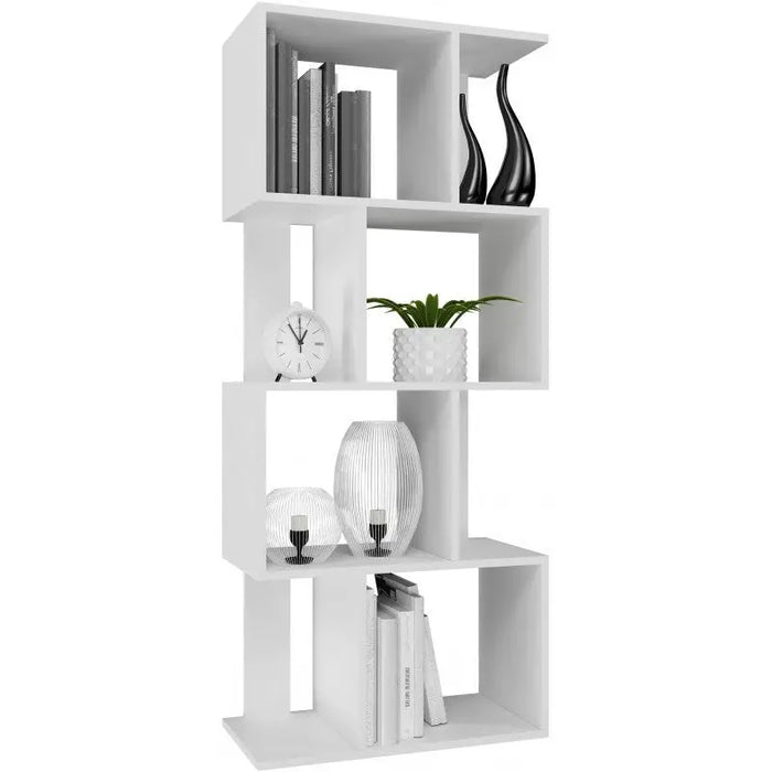 Bookcase FIESTA 4P 59.5x30x140 cm white - Wooden shelvesRGA-DRE<<<ShelvesRGA<<<ActionPL
